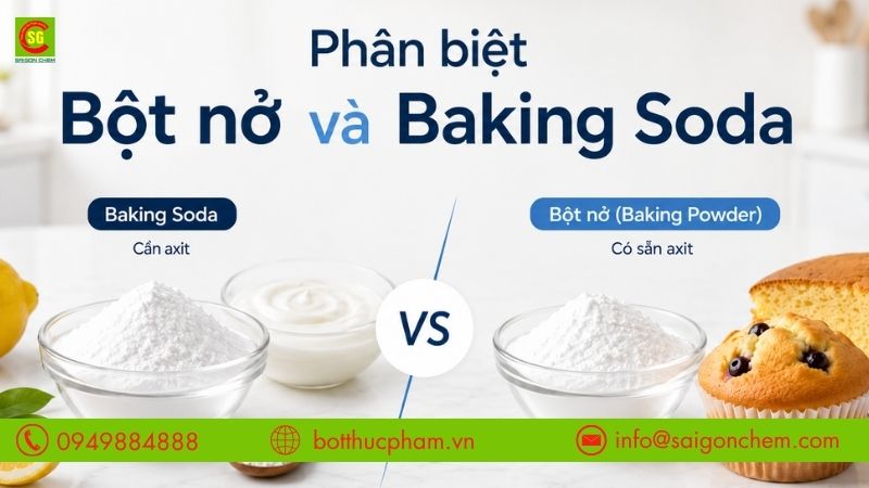 Phân Biệt Bột Nở Và Baking Soda Trong Làm Bánh